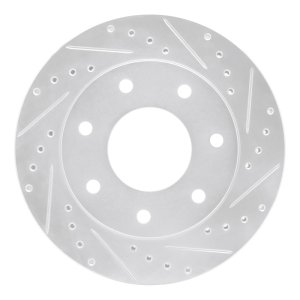 Ford F-150 Brake Rotor (1) - Front Right - R1 Concepts - Drilled & Slotted - Silver - `97-`04 Ford F-150 Brake Rotor (1) - Front Right - R1 Concepts - Drilled & Slotted - Silver - `97-`04